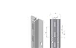 Dubbel profiel 2400mm. Aluminium
