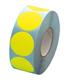 Fluorsticker 25mm. Fluor Geel