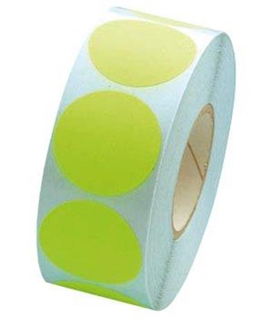 Fluorsticker 25mm. Fluor Groen