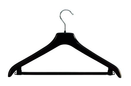 Confectiehangers 380mm. Zwart