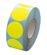 Fluorsticker 50mm. Fluor Geel