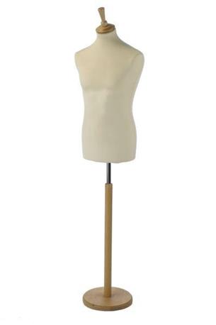 Herenbuste ecru, ronde beuken basis TS